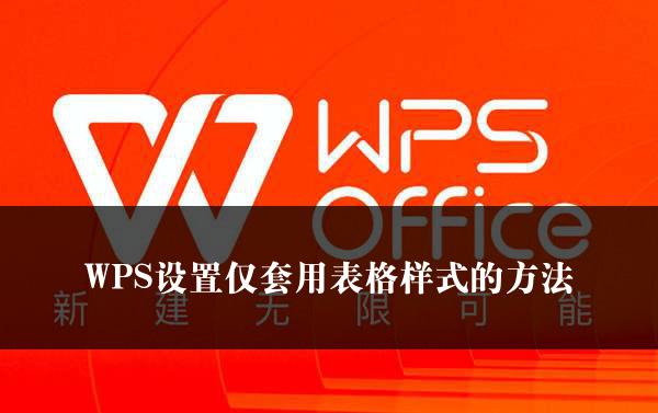 WPS设置仅套用表格样式的方法