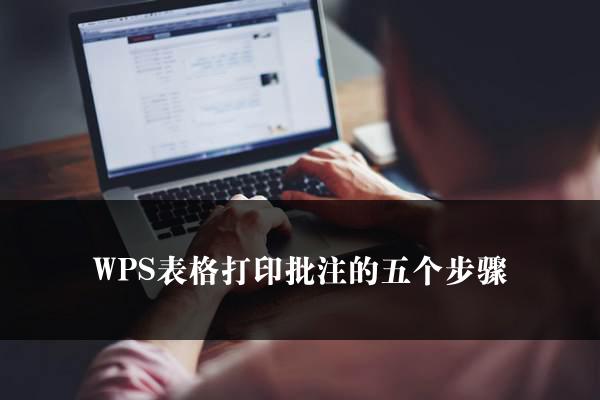 WPS表格打印批注的五个步骤