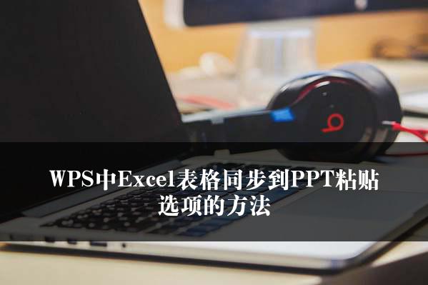 WPS中Excel表格同步到PPT粘贴选项的方法