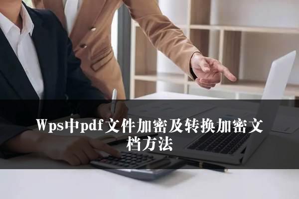 Wps中pdf文件加密及转换加密文档方法