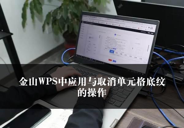 金山WPS中应用与取消单元格底纹的操作