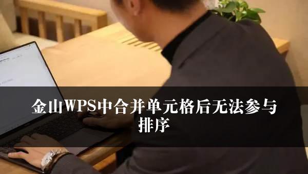 金山WPS中合并单元格后无法参与排序