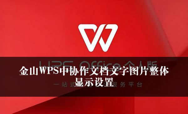 金山WPS中协作文档文字图片整体显示设置