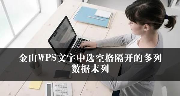 金山WPS文字中选空格隔开的多列数据末列