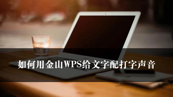 如何用金山WPS给文字配打字声音