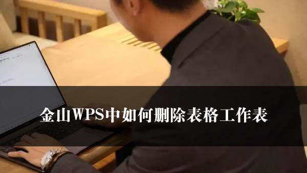 金山WPS中如何删除表格工作表