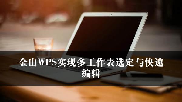 金山WPS实现多工作表选定与快速编辑