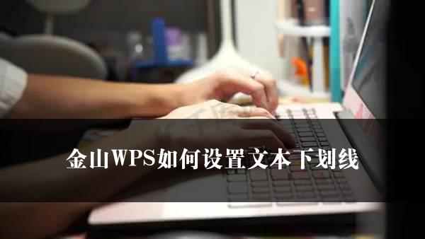 金山WPS如何设置文本下划线