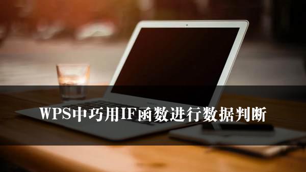 WPS中巧用IF函数进行数据判断