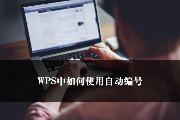 WPS中如何使用自动编号