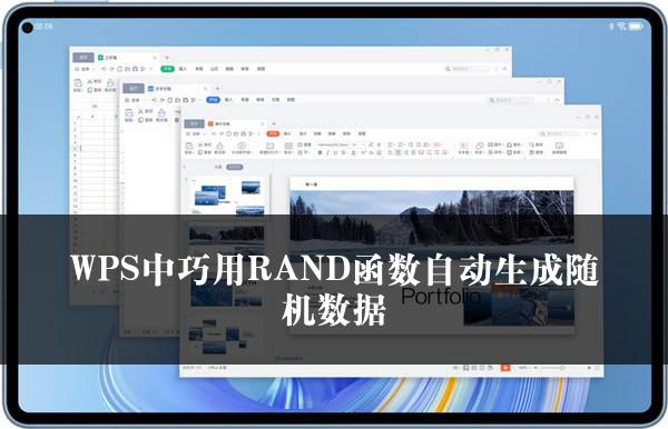 WPS中巧用RAND函数自动生成随机数据