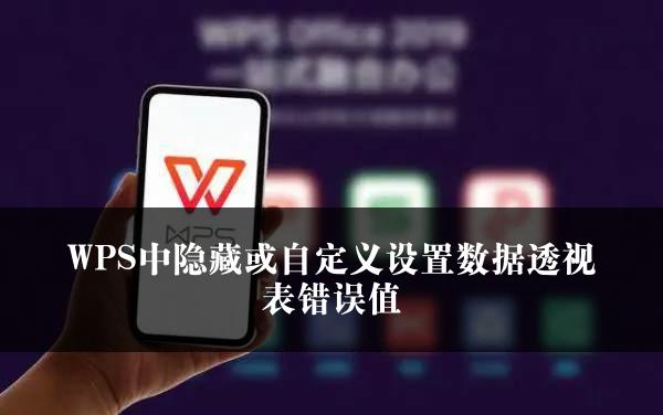 WPS中隐藏或自定义设置数据透视表错误值