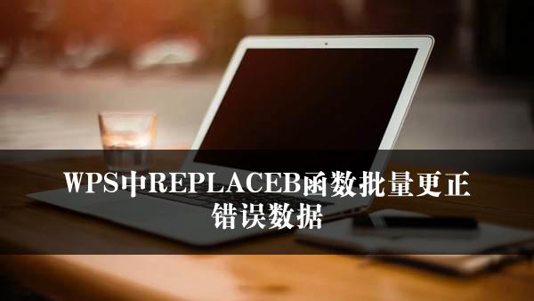 WPS中REPLACEB函数批量更正错误数据